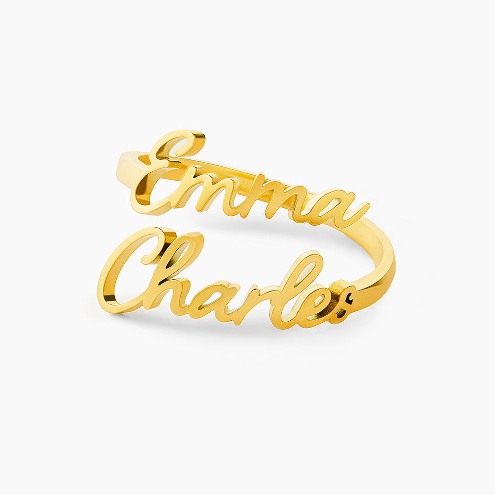 Personalisierter Ring mit 1 bis 4 gravierten Vornamen
