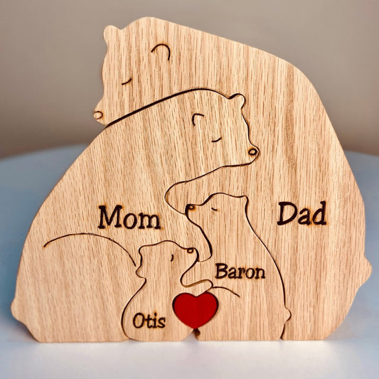Persoonlijke Houten Familiepuzzel: Uniek en Tijdloos Aandenken 