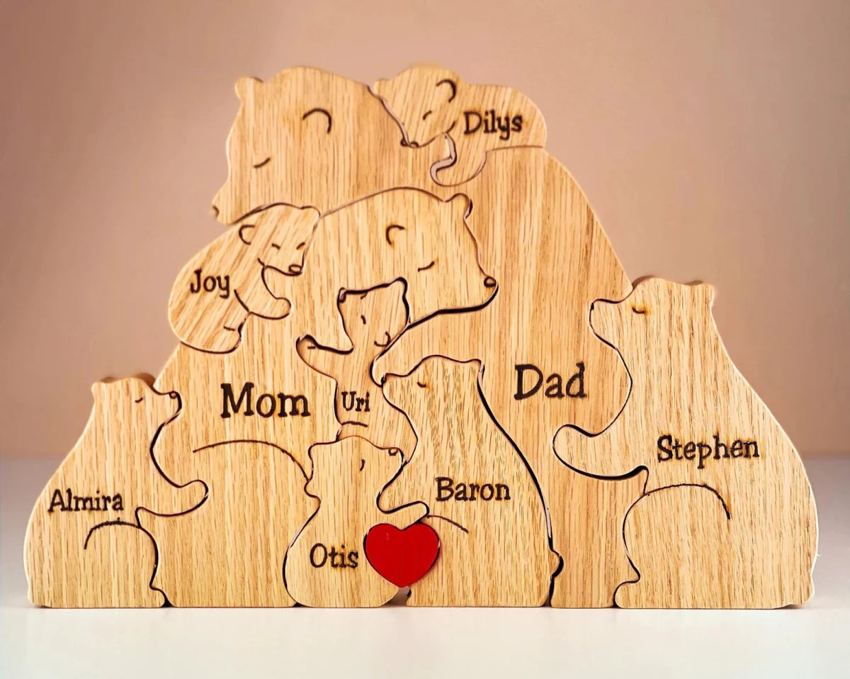 Persoonlijke Houten Familiepuzzel: Uniek en Tijdloos Aandenken 